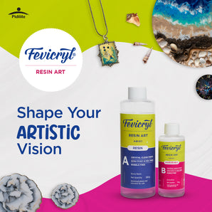 Fevicryl Resin Art, 300g, Epoxy Resin & Hardener, For Jewellery, DIY Craft