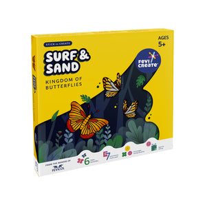 Stick-n-Create Surf & Sand Kingdom of Butterflies Kit | Sand Art | Fridge Magnets | Informative Flash Cards | Screen-Free Play | Gifting | Ages 5+ of Butterflies